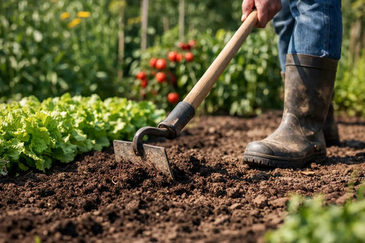 Bodenhacke im Gemüsegarten verwenden