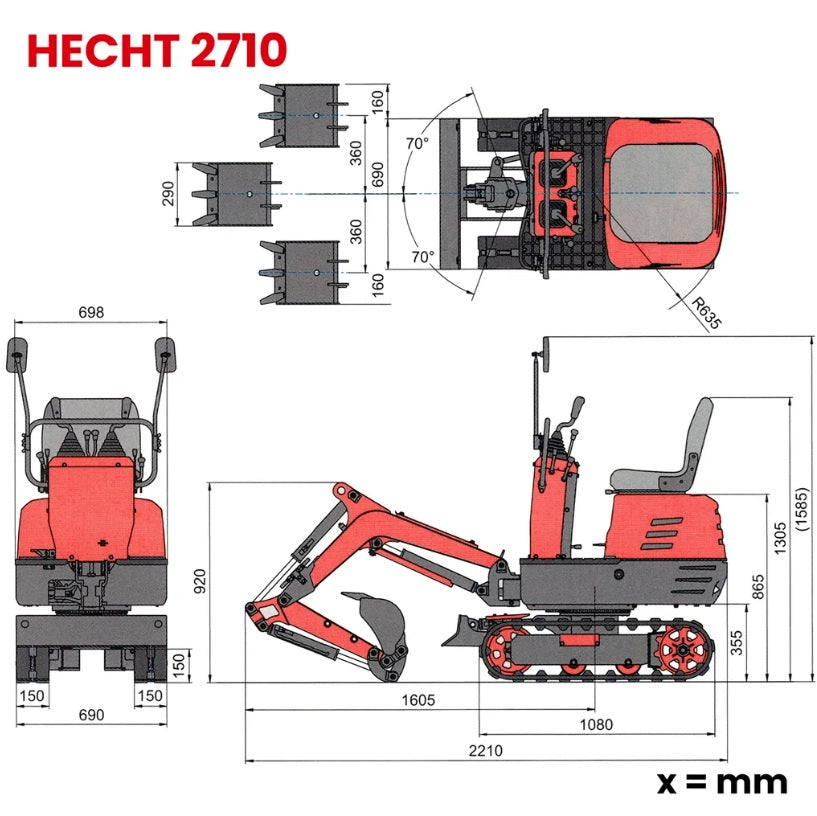 Minibagger - HECHT 2710